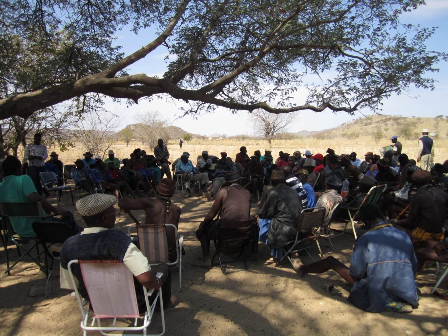 A meeting of the Himba people in the north of Namibia